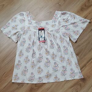 🔹️NWT Lucky Brand Cream Floral Print Top Medium